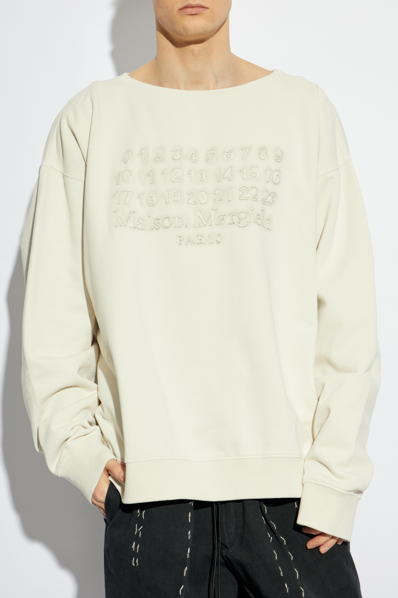 ◆Maison Margiela 23AW◆ ロゴ スウェットシャツ / Ecru ◆ ◇Maison Margiela 23AW◇ ロゴ スウェットシャツ / Ecru
